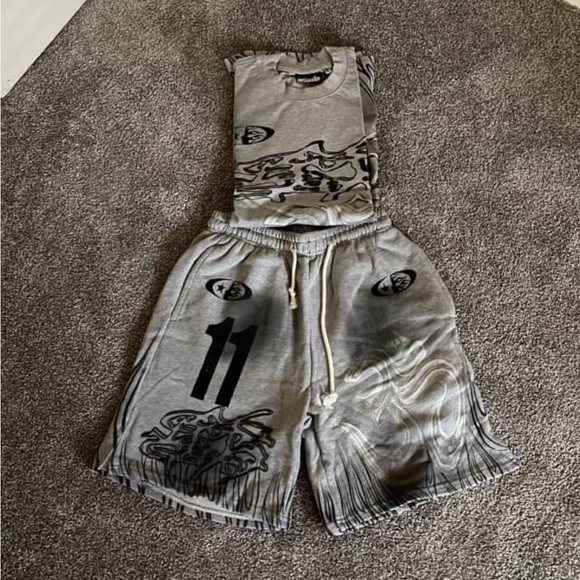 Graphic Gray Men's Joggers - Picture 1 of 1